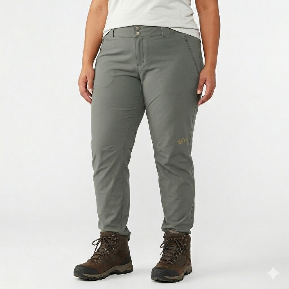 REI Women's Olive Green Hiking Pants - Capris Style